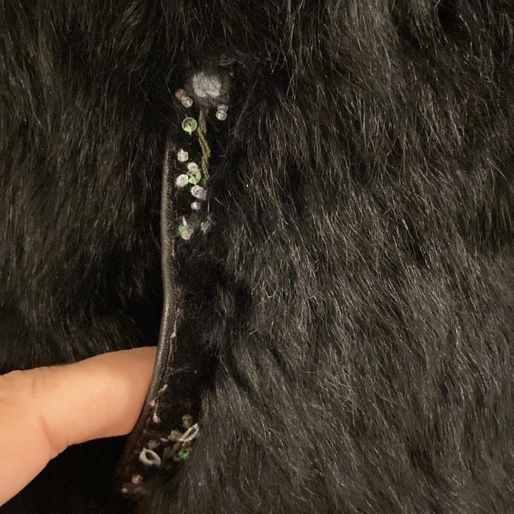 COLEBROOK RABBIT FUR AND LAMBSKIN WOMENS VEST BNWOT length 23” bust 30”very soft